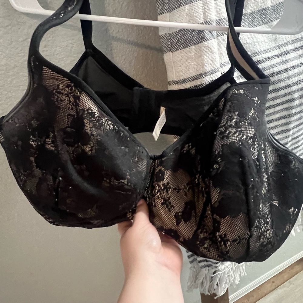 Cacique Black Lace Full Coverage Bra